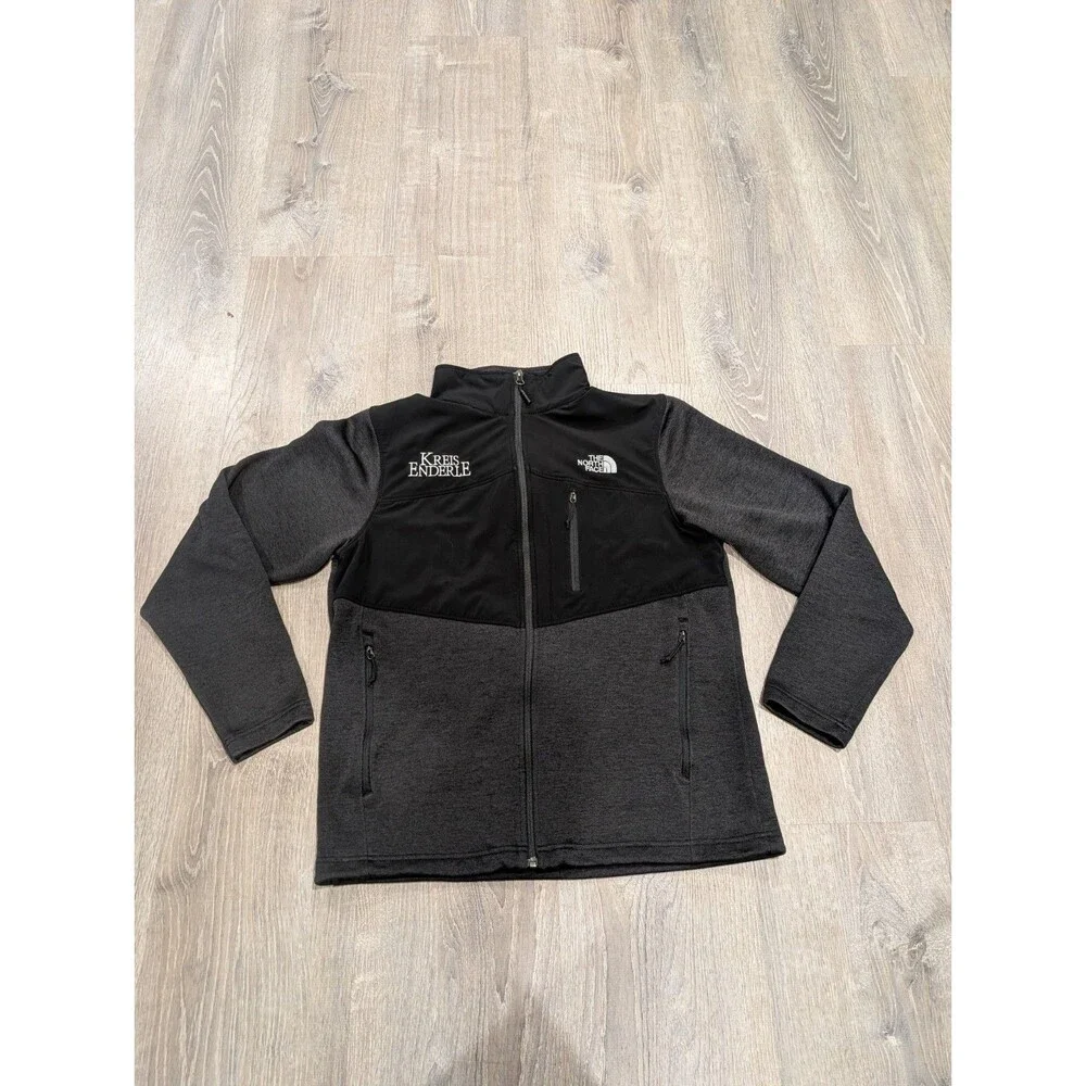 The North Face Kreis Enderle Corporate Logo Full Zip Fleece Jacket Grey Black M